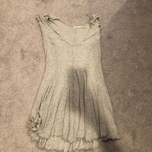 Light gray T-shirt dress shorts Sleeves mini dress